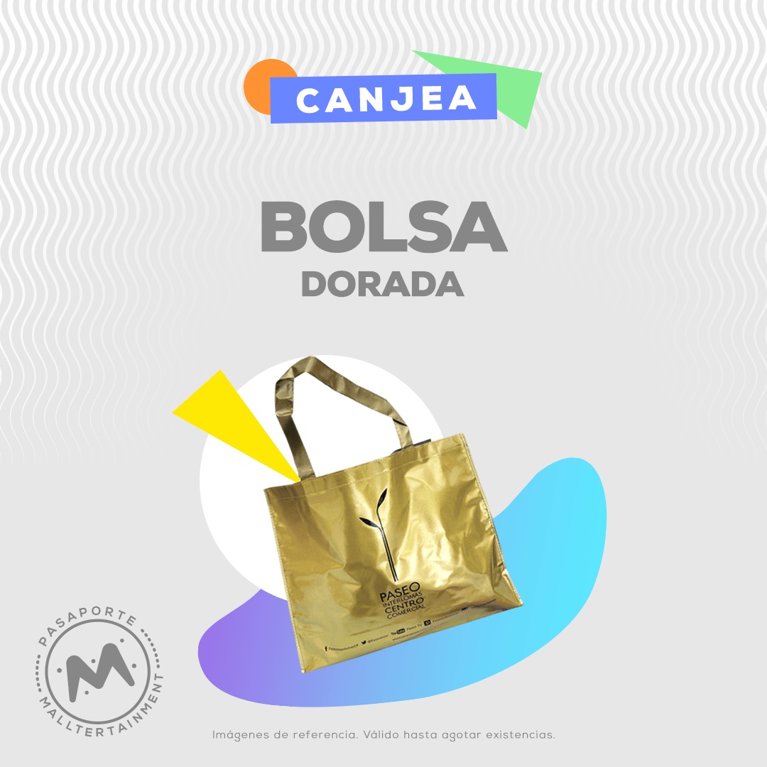 Bolsa dorada de supermercado