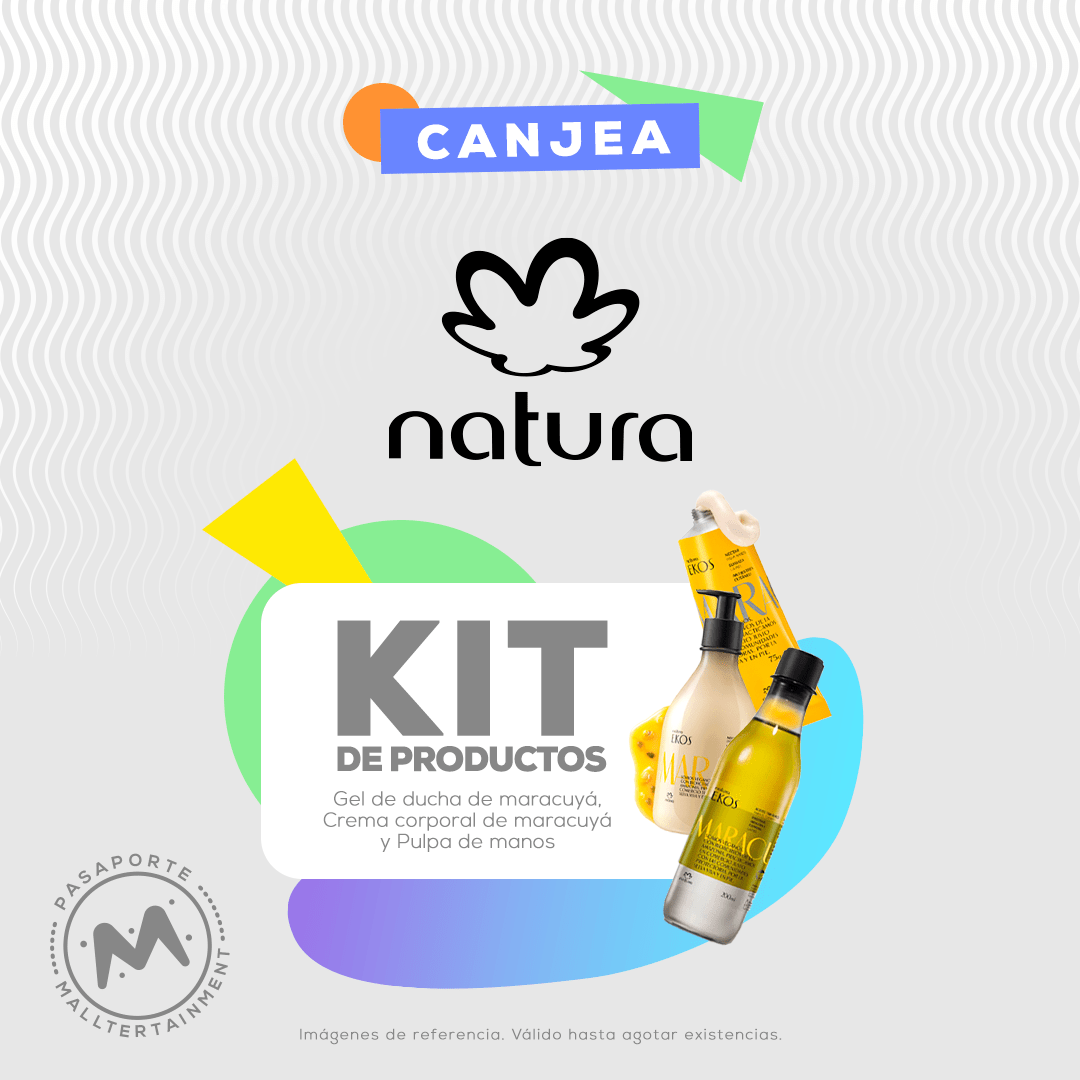Incluye crema corporal, aceite trifásico y pulpa de manos Maracuyá.